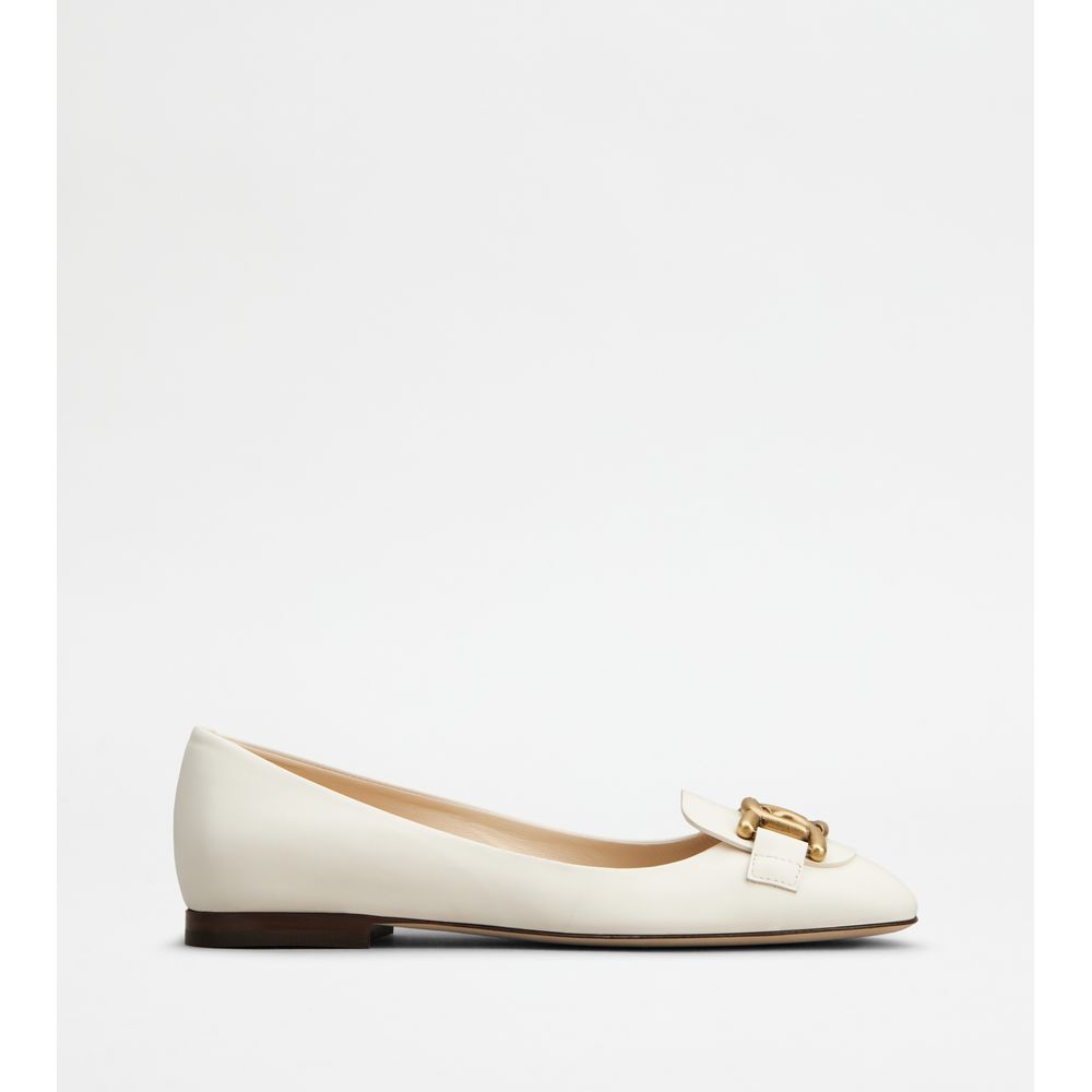 Кожаные балетки Kate Ballerinas TOD's, кремовый