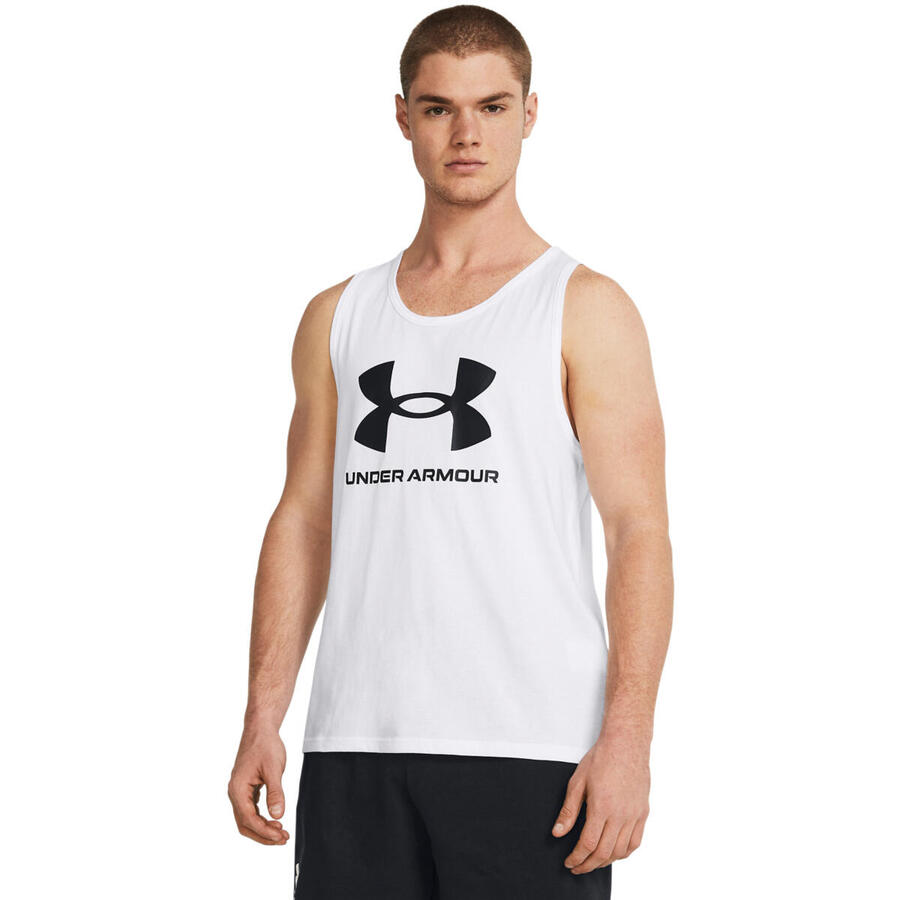 

Футболка Under Armour Sportstyle Logo Tank, белая, мужская