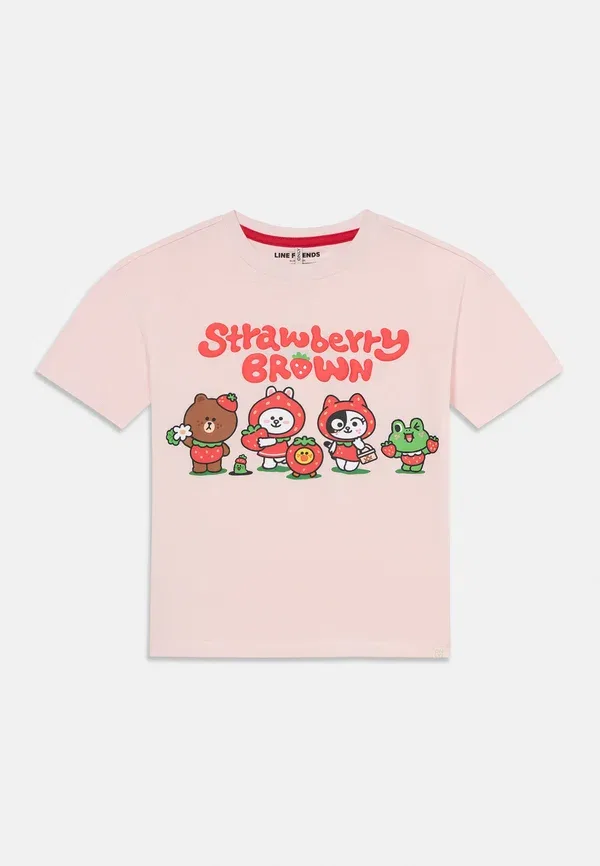 Футболка с принтом Kmgberry print tee Only Mini, бледно-сиреневый — фото 3