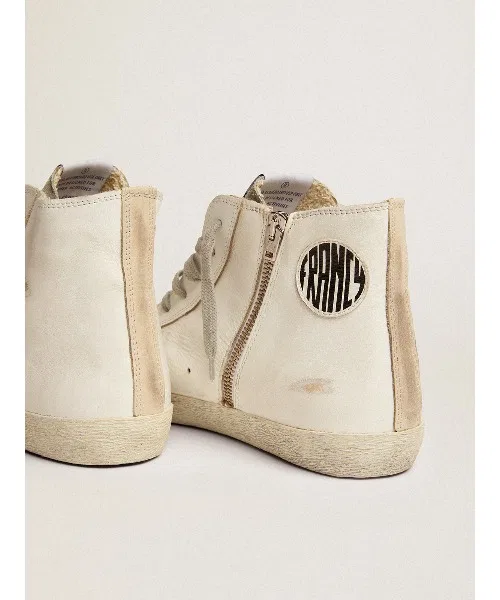 Мужские высокие кожаные кроссовки Francy GOLDEN GOOSE белые — фото 4