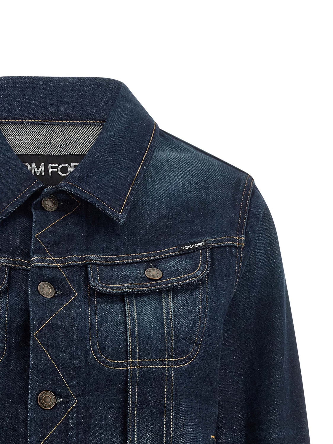 Джинсовая куртка из японского денима TOM FORD, синий — фото 3