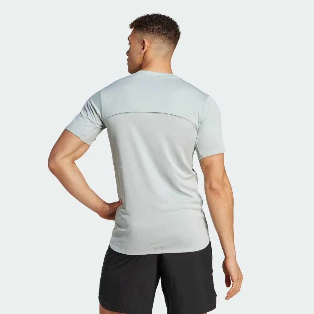 Футболка Adidas Designed 4 Training Heat.rdy для HIIT-тренировок, серебряный — фото 3