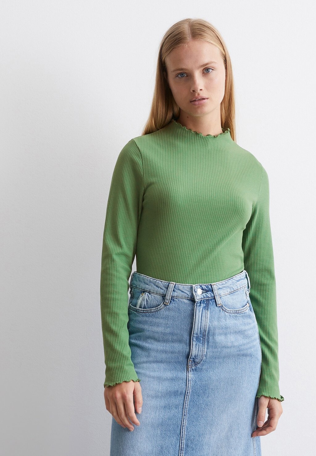 

Топ с длинными рукавами LONGSLEEVE SLIM Marc O'Polo DENIM, зеленый