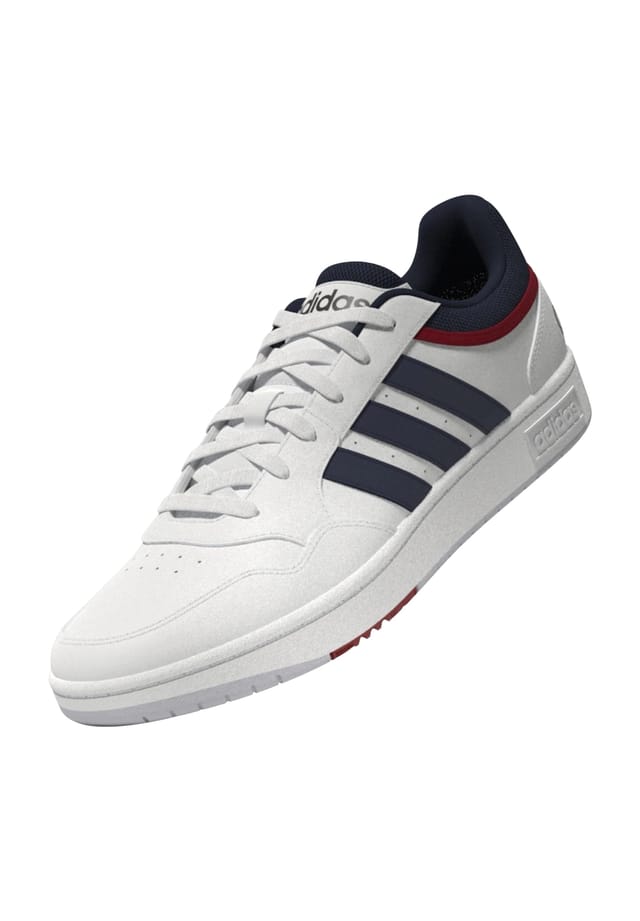 

Кроссовки Hoops 3.0 в ретро-стиле с амортизацией из натуральной кожи Adidas, белый