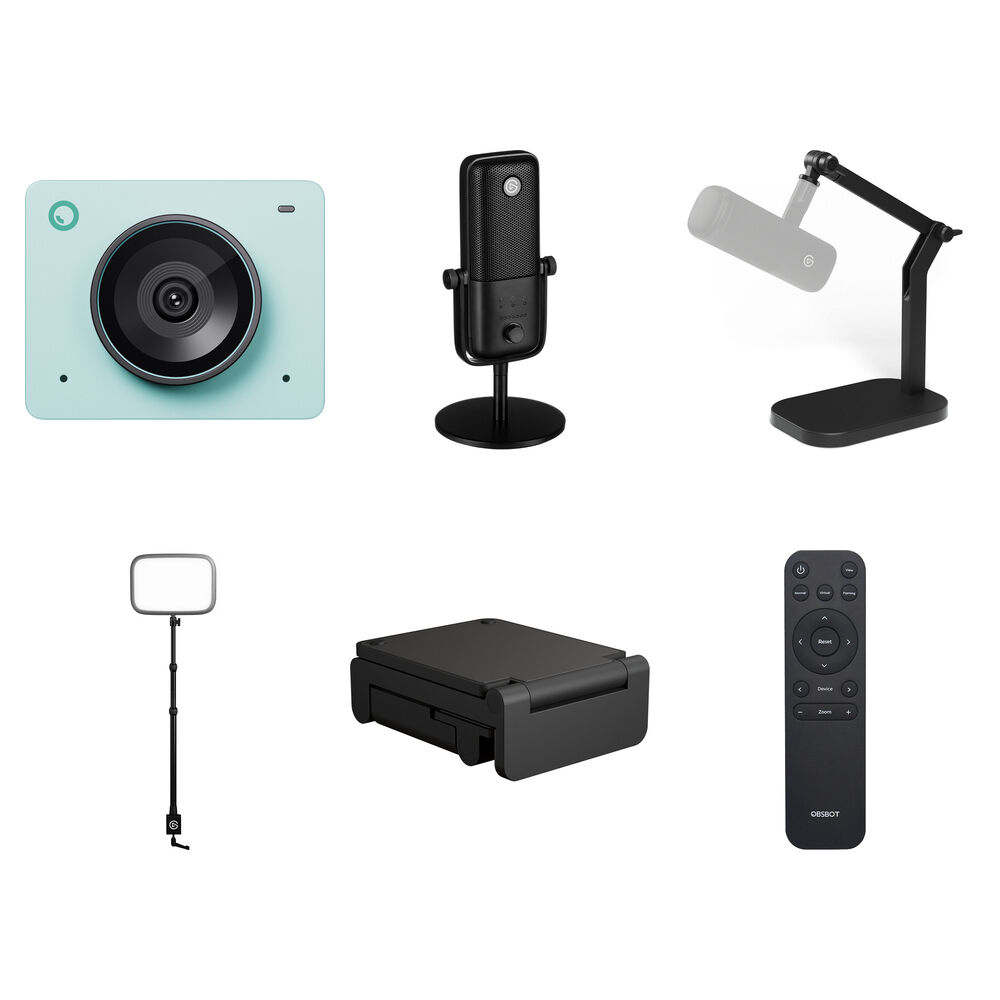 

Веб-камера OBSBOT Meet 2 4K Webcam with Streamer Starter Kit (Aurora Green)