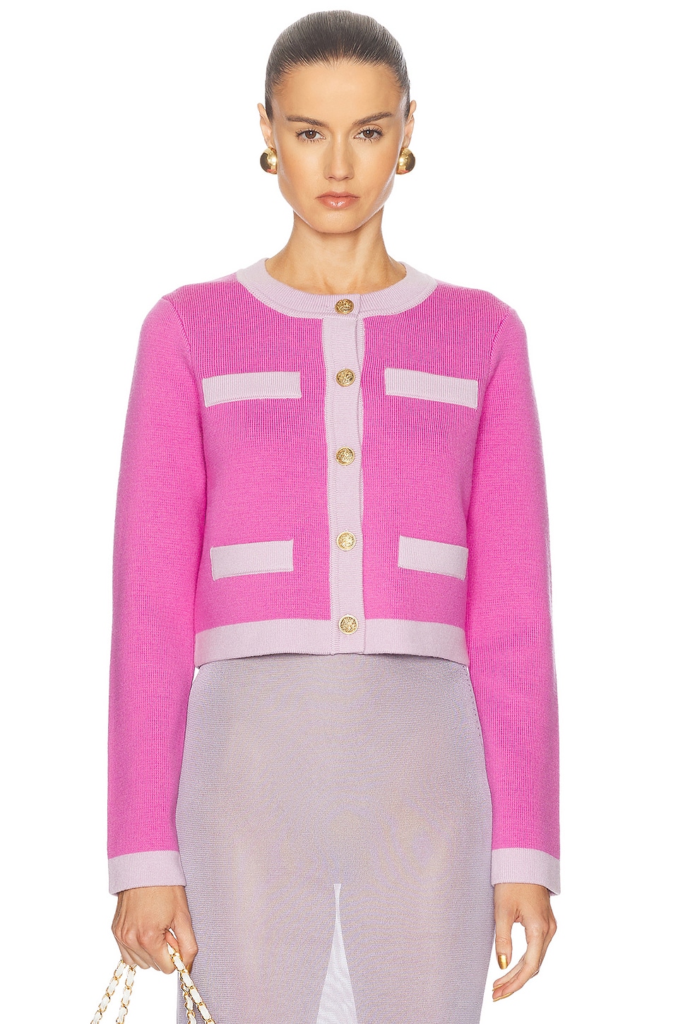 

Элиф Кардиган LoveShackFancy, цвет Fuchsia Pop