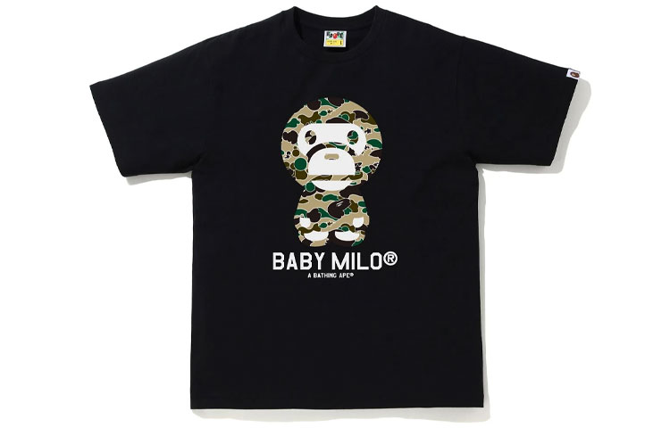 

Футболка Bape Sta Camo Baby Milo A BATHING APE, бело-зеленая