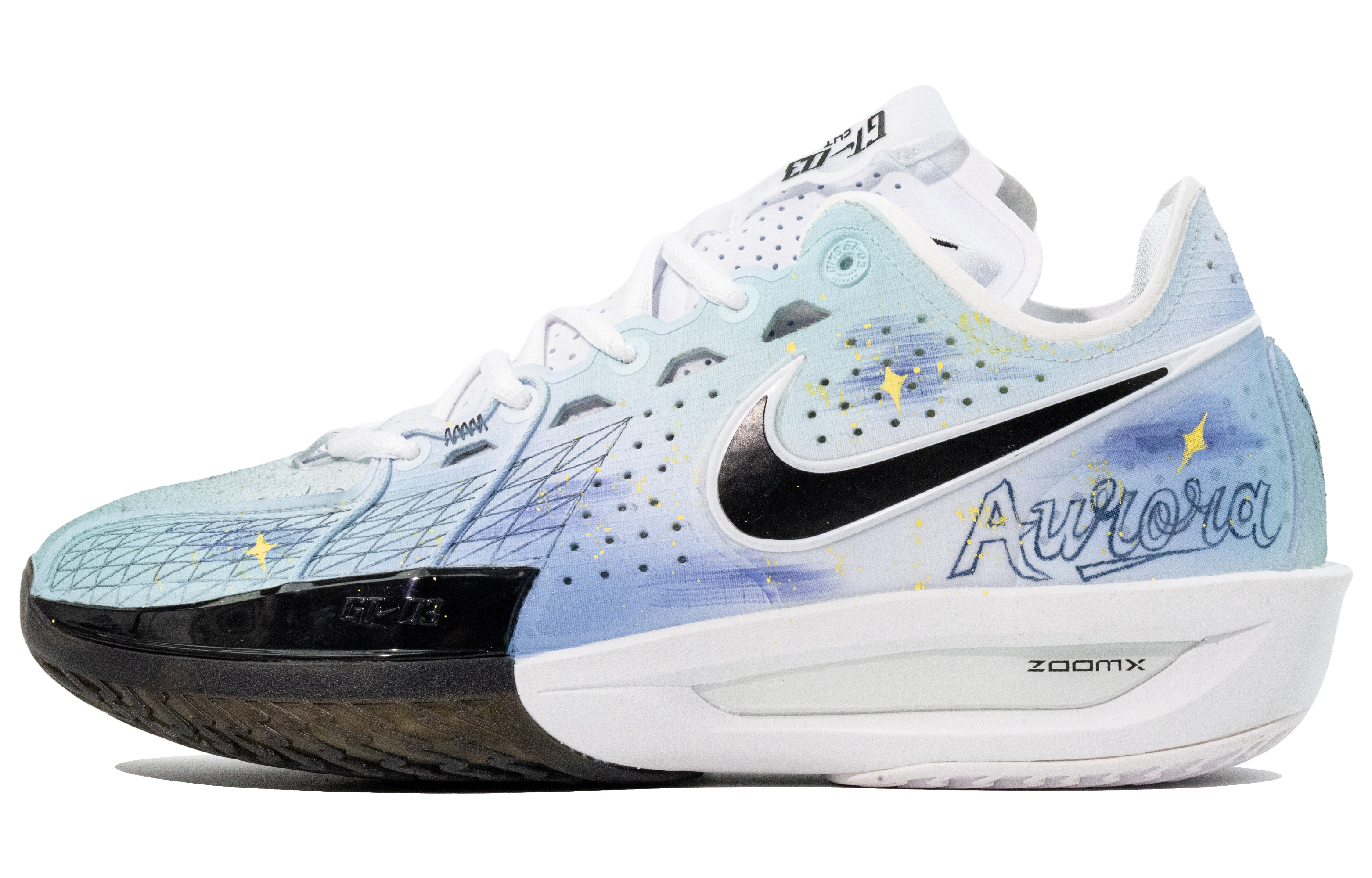 

Nike Баскетбольные кроссовки Air Zoom GT Cut 3 Aurora Cushioning Support Rebound Low Top мужские, ярко-бело-синие