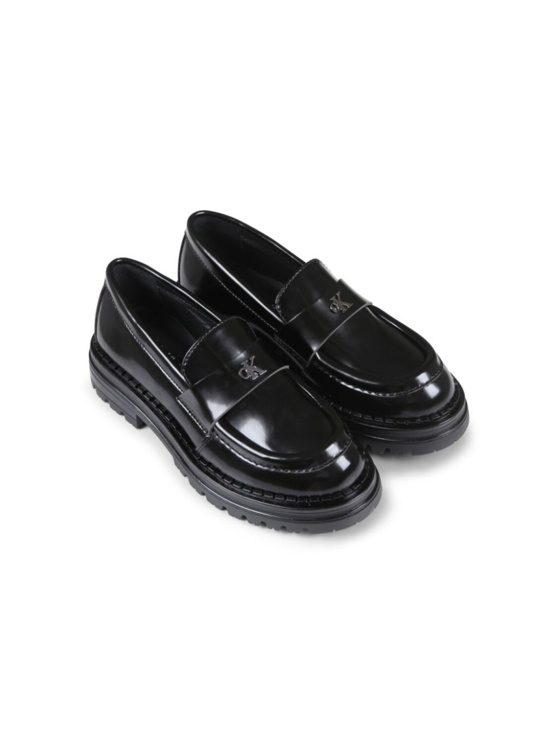 

Лоферы с логотипом Calvin Klein Kids, черный