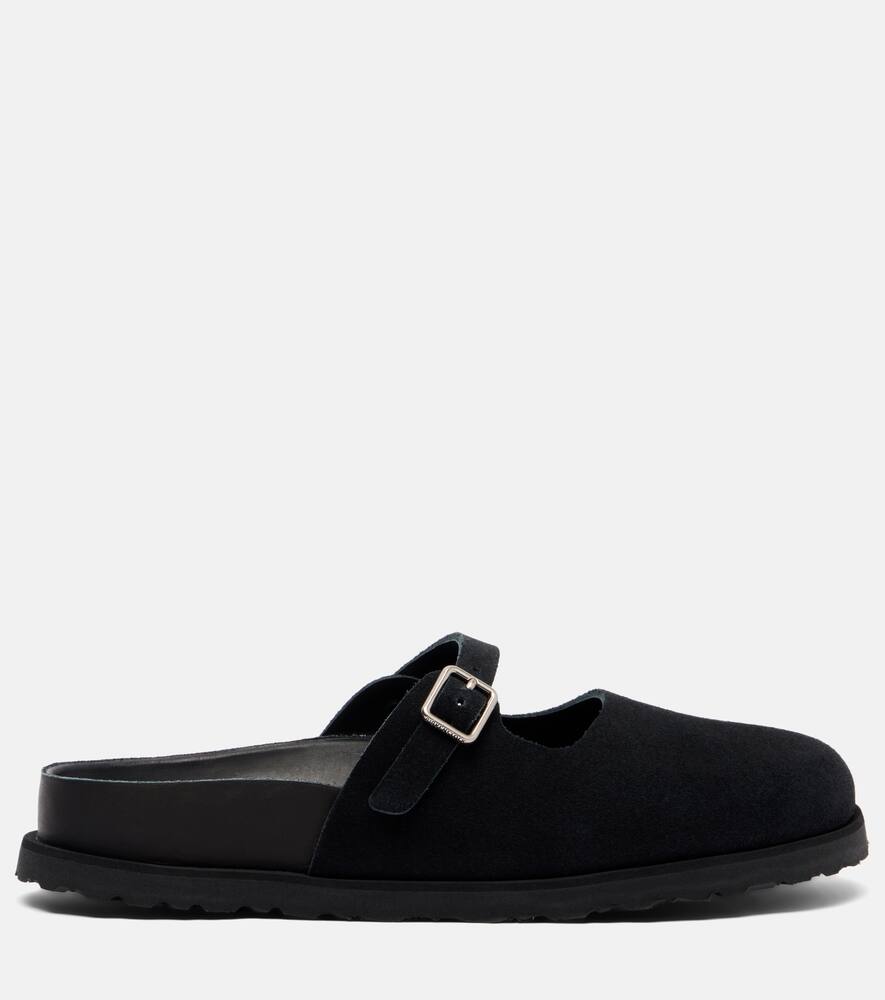 Мариа замшевые клоги Birkenstock 1774, Black — фото 4