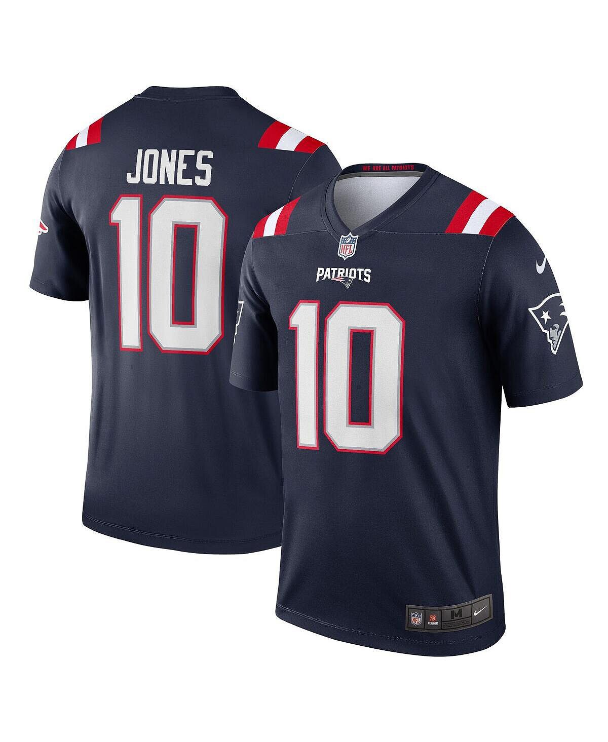 

Мужская темно-синяя майка Mac Jones New England Patriots Legend Nike