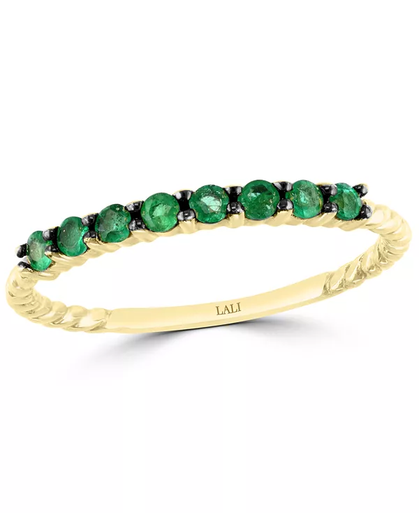 

Кольцо с сапфирами (1/3 карата) из 14-каратного белого золота Lali Jewels, emerald