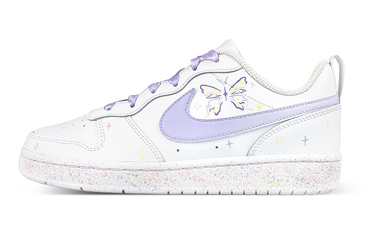 

Кроссовки Nike Court Borough Series Skateboard Shoes Women's Low-Top Purple White
