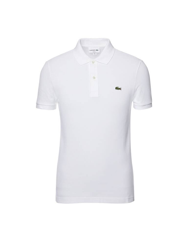 Поло с короткими рукавами приталенного кроя Lacoste, белый — фото 4