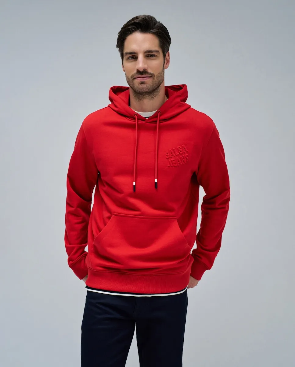 

Мужская толстовка с логотипом Salsa Jeans, красный