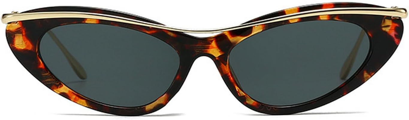 

Laureles Модные маленькие солнцезащитные очки «кошачий глаз» для женщин, винтажные, сексуальные, в металлической оправе, для активного отдыха, защита от ультрафиолета UV400, C2