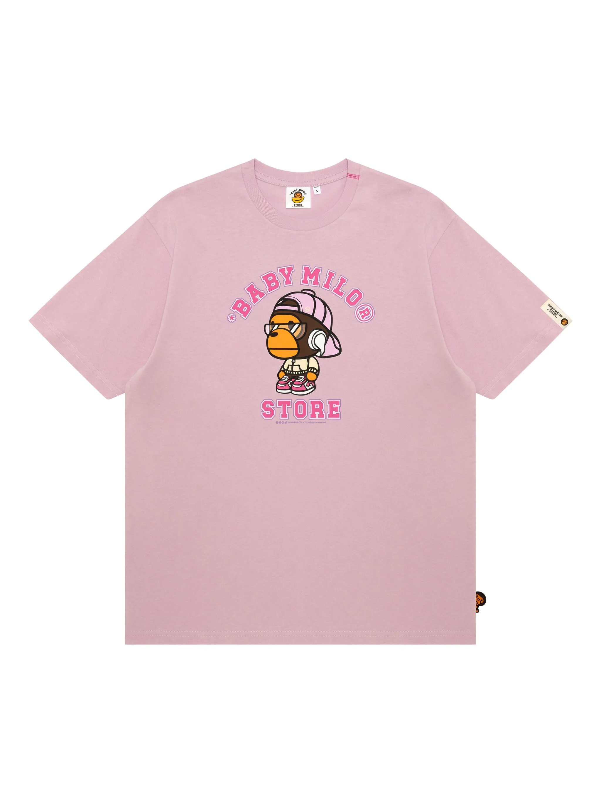 

Футболка с круглым вырезом Baby Milo Store By A Bathing Ape, розовый