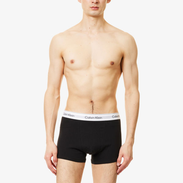 Трусы хлопковые Calvin Klein Icon с логотипом, черный — фото 2