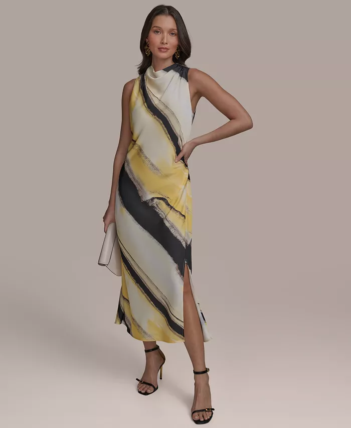 

Женское платье-футляр с принтом Donna Karan New York, зеленый