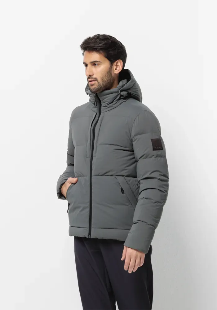 

Пуховик Jack Wolfskin "WANDERMOOD DOWN JKT M", с капюшоном, зеленый