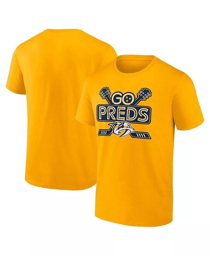 

Мужская золотая футболка Nashville Predators Local Fanatics