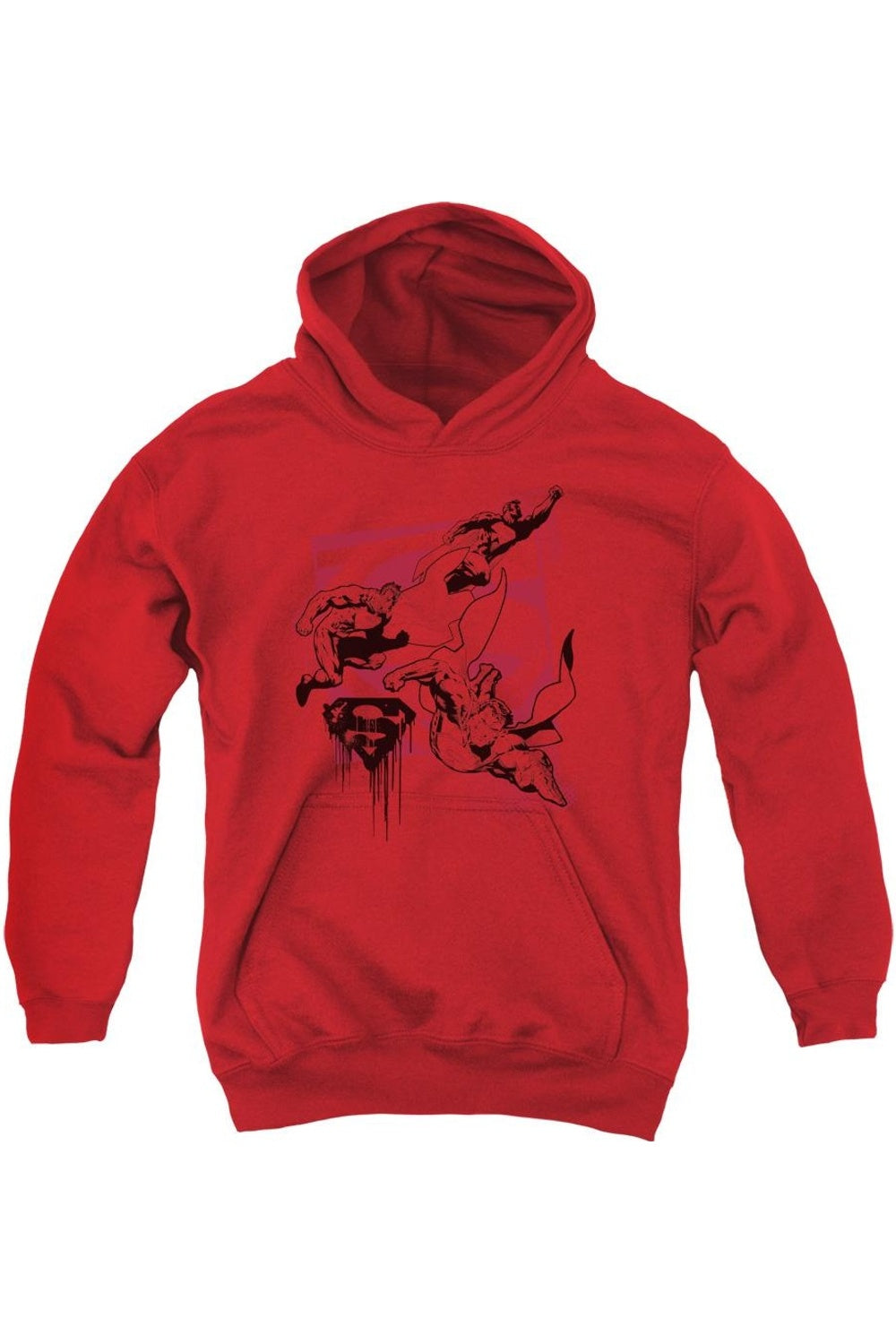 

Супермен Омнипрезент Юс Пуловер с капюшоном / Толстовка с капюшоном Gildan, красный