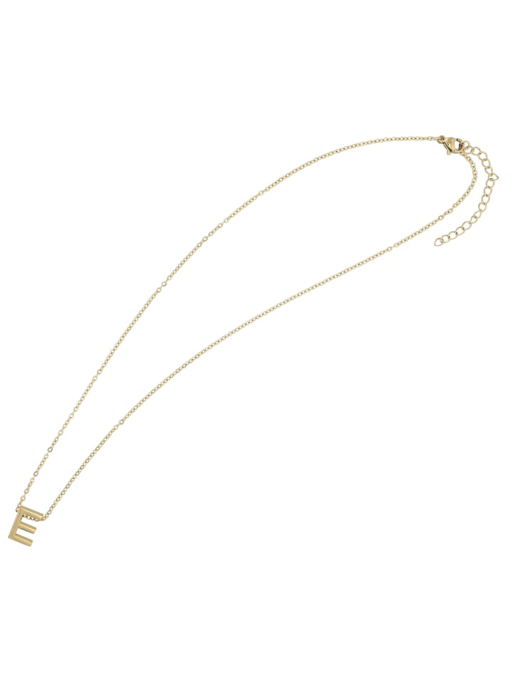 

Adeliás Женское колье - буква N из нержавеющей стали 45+5 в золотом исполнении