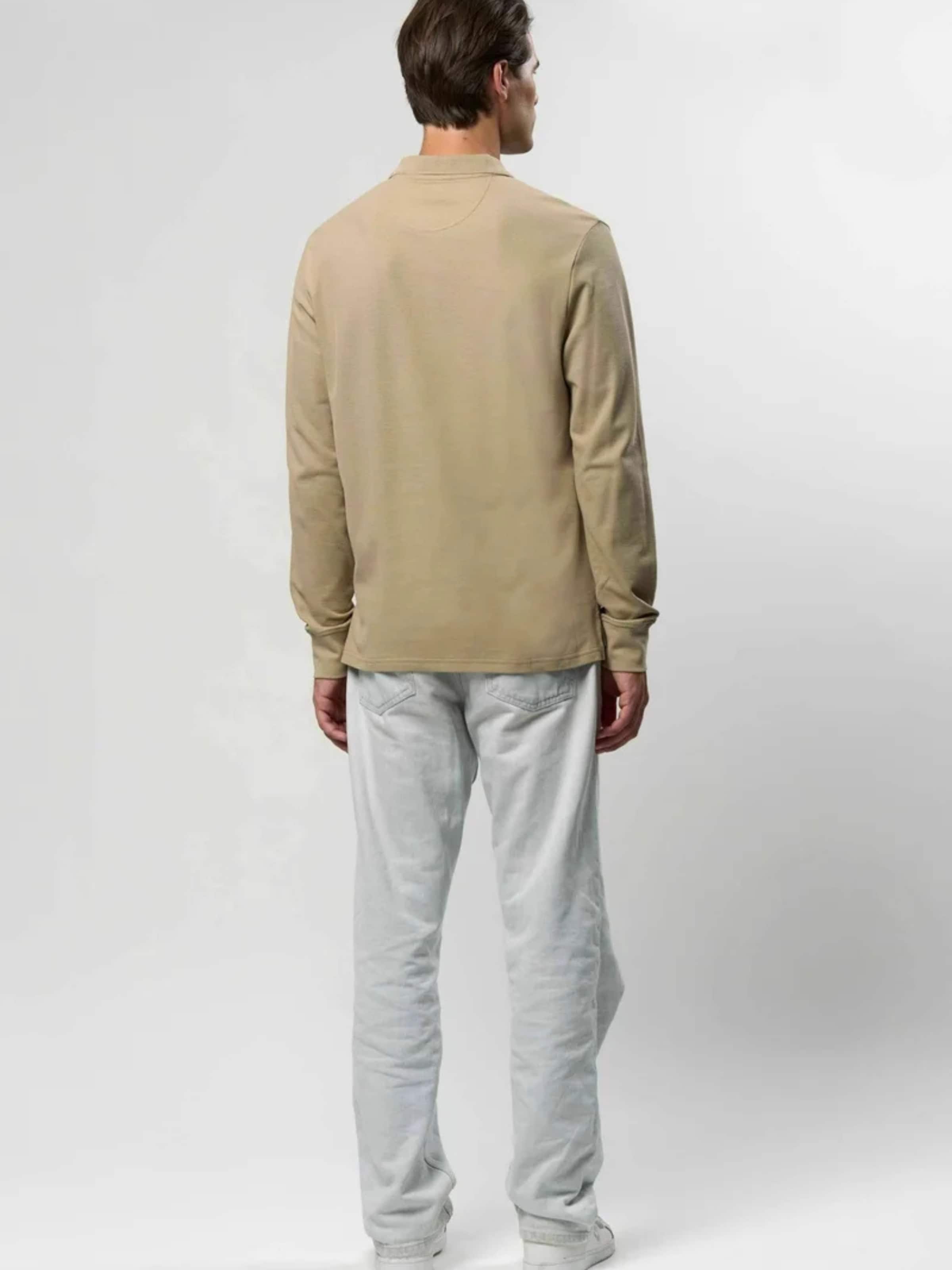 U.S. POLO ASSN. Рубашка на пуговицах 'UMBRETT' бежевого цвета, Regular fit — фото 4