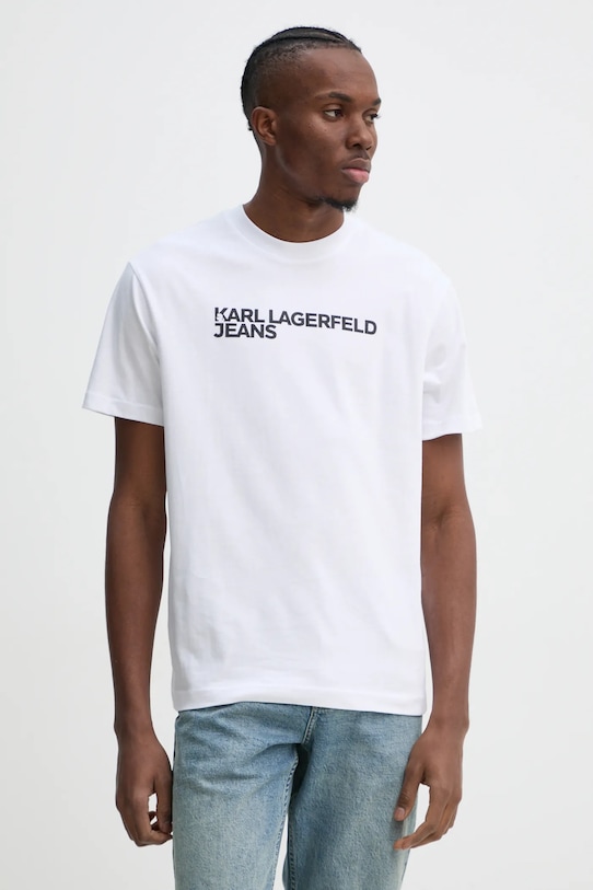 

Хлопковая футболка Karl Lagerfeld Jeans, белый