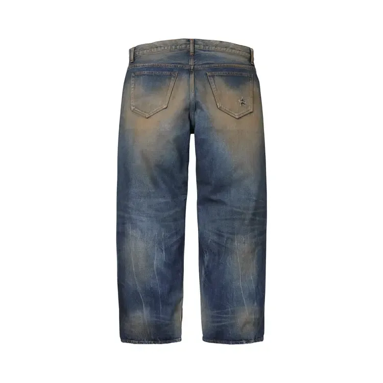 Джинсы Supreme Distressed Loose Fit Selvedge Jean цвета «выстиранный индиго» — фото 2
