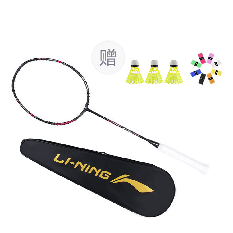 

LINING Thunder Mini Cannon Full Carbon бадминтонная ракетка начального уровня одиночная ракетка black