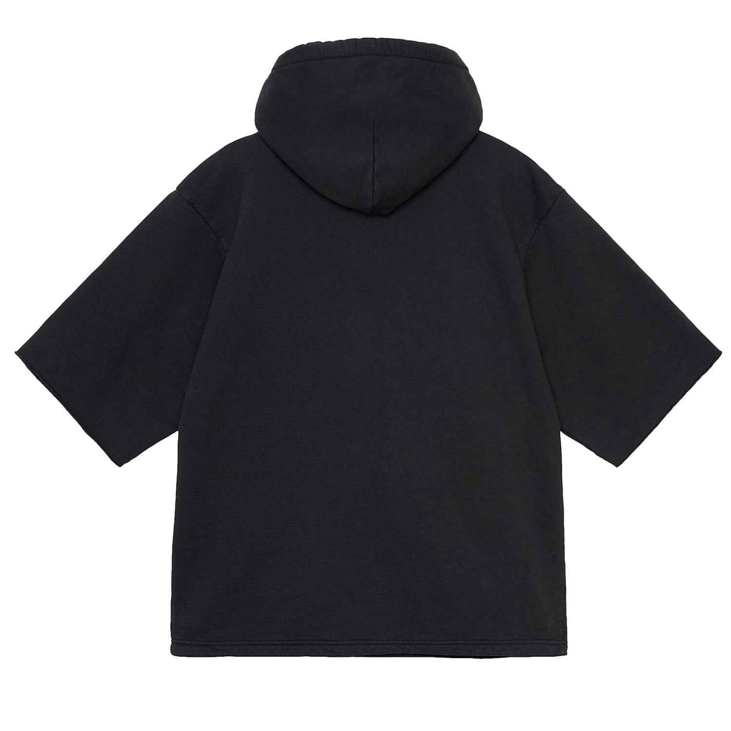 Укороченное худи свободного кроя Stussy с короткими рукавами, цвет Черный — фото 2