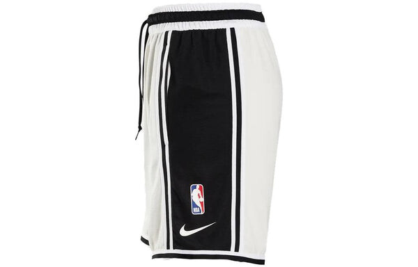 Шорты Nike NBA LA Lakers Logo Basketball Shorts 'White Black', белый — фото 3