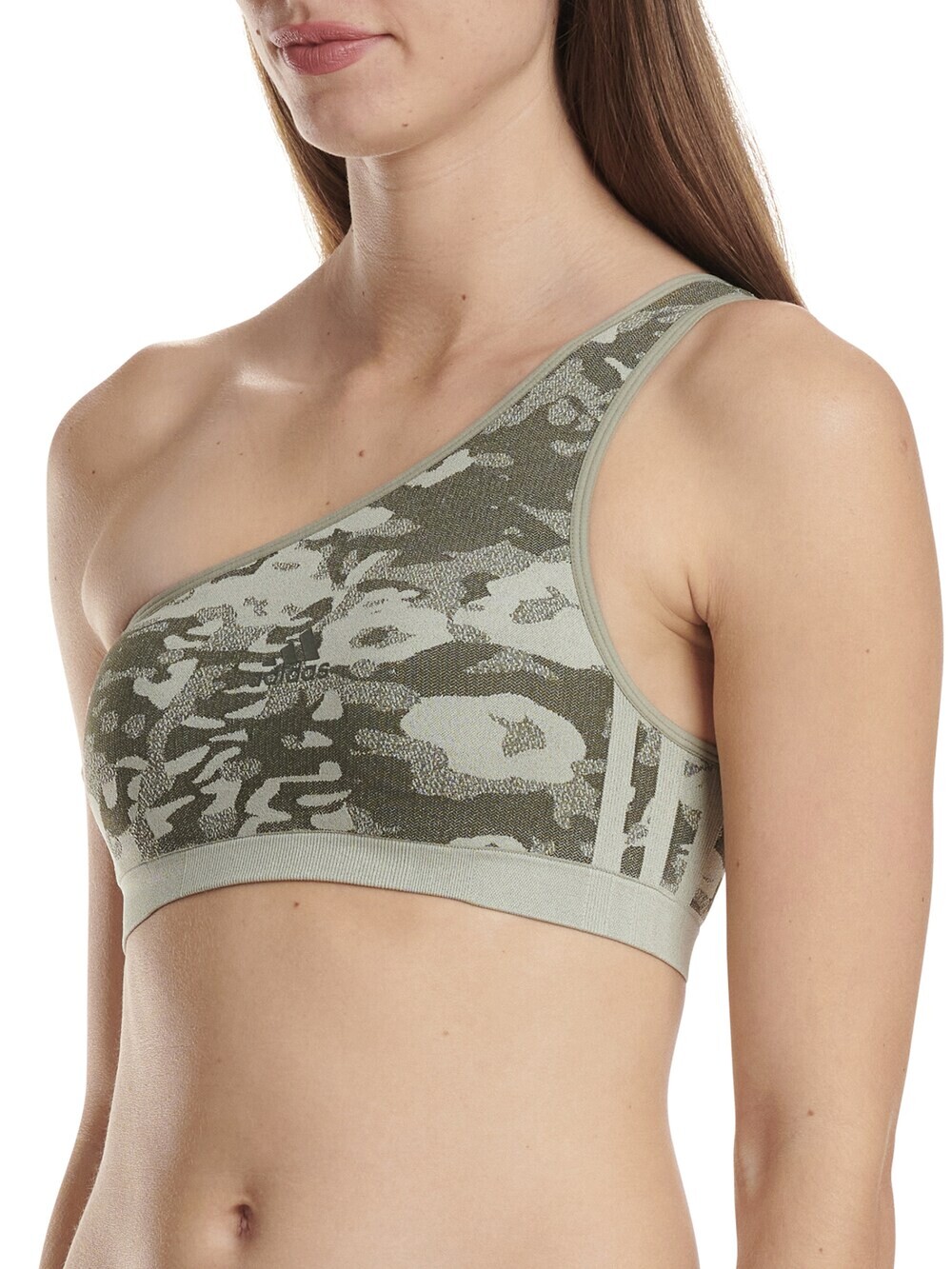 

Бюстгальтер без косточек Adidas ASYMETRIC BRALETTE, зеленый