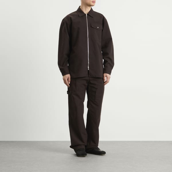 Overdyed double weave cotton карго Dries Van Noten, коричневый — фото 4