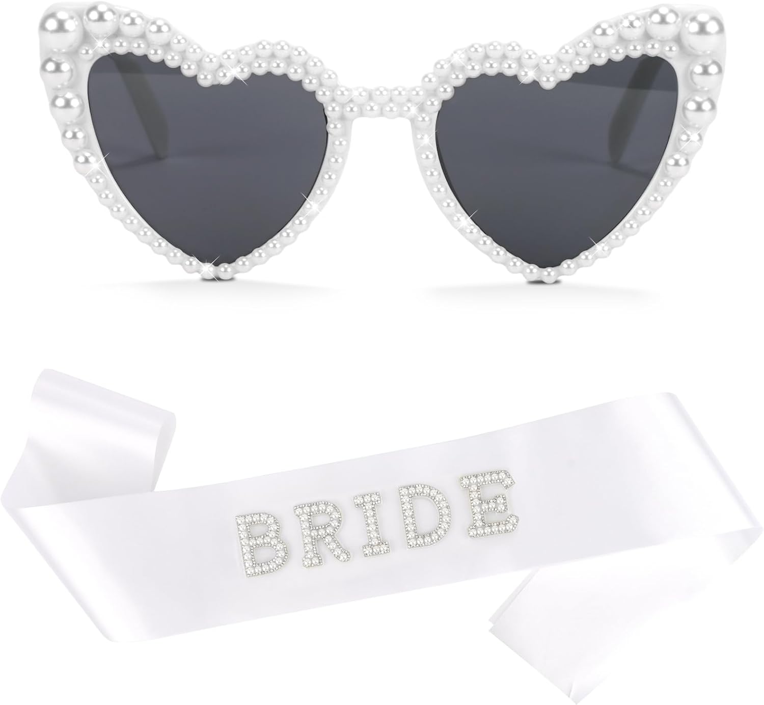

Солнцезащитные очки Chanaco Bride, лента «Невеста» для свадебного наряда, подарок на девичник для женщин, солнцезащитные очки в форме сердца для аксессуаров для девичника