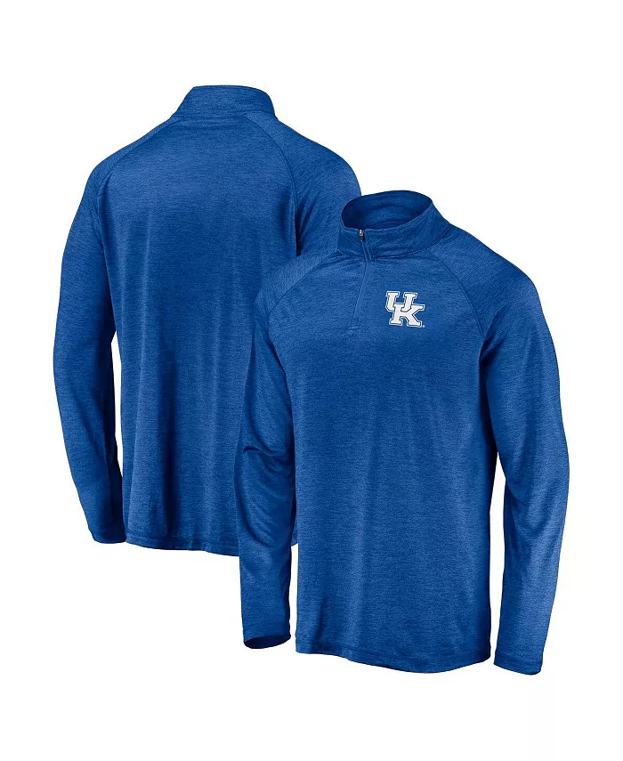 

Толстовка Men's Royal Kentucky Wildcats Striated Raglan Lightweight Quarter-Zip Top Fanatics