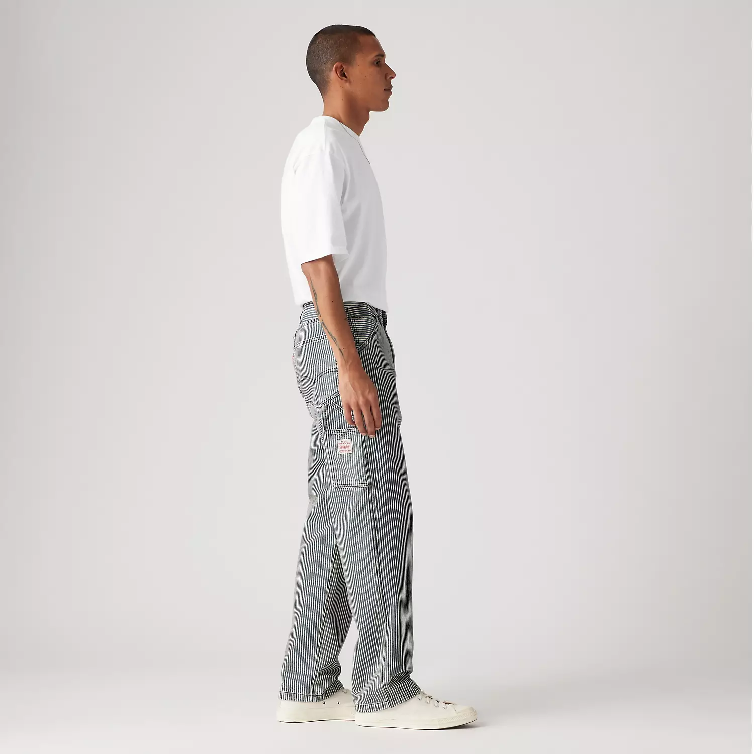 568 Свободные прямые джинсы Carpenter для мужчин Levi's, цвет Aged RR Stripe - White — фото 3