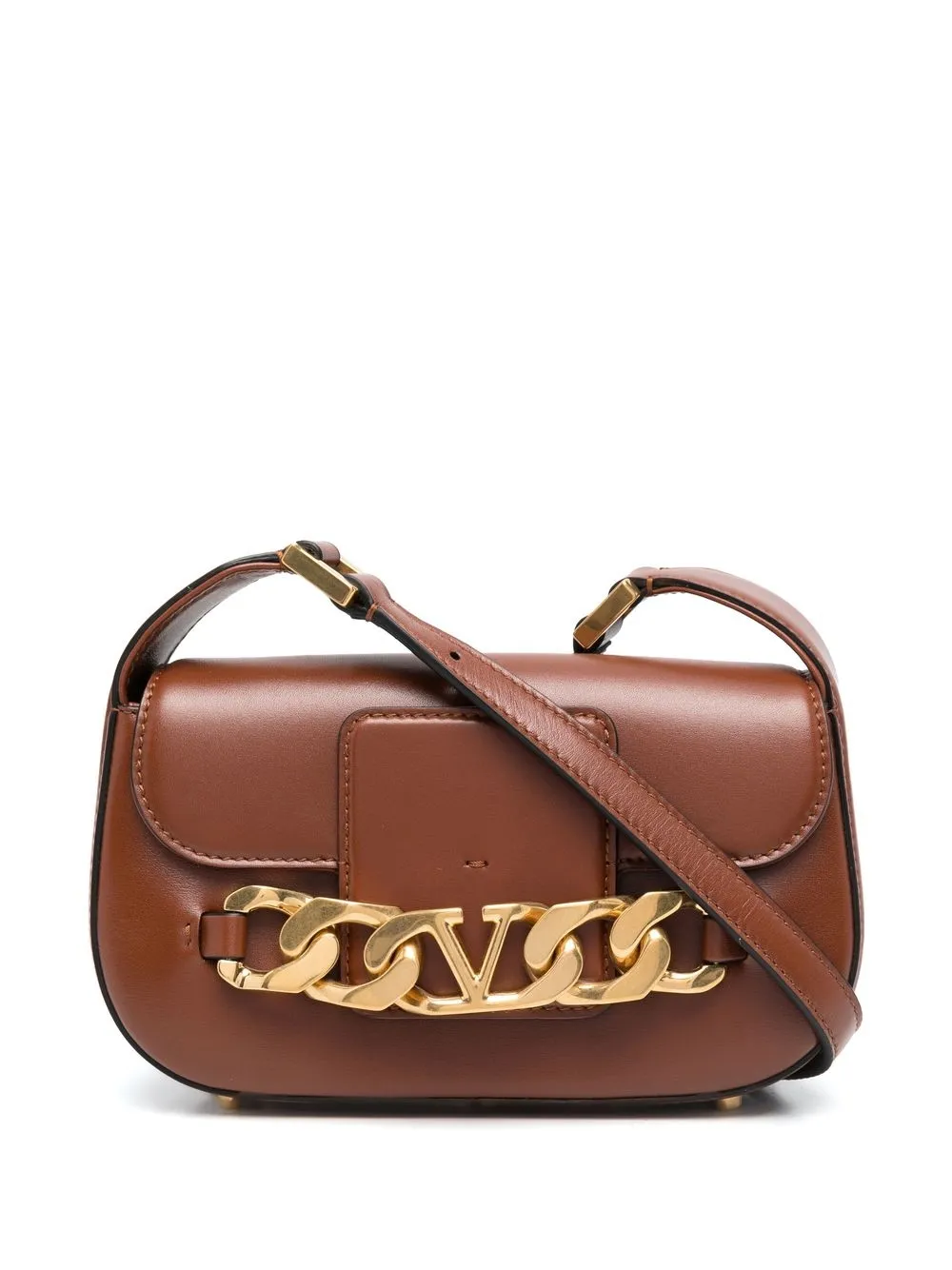 

Сумка через плечо с декором VLogo Chain VALENTINO GARAVANI, коричневый