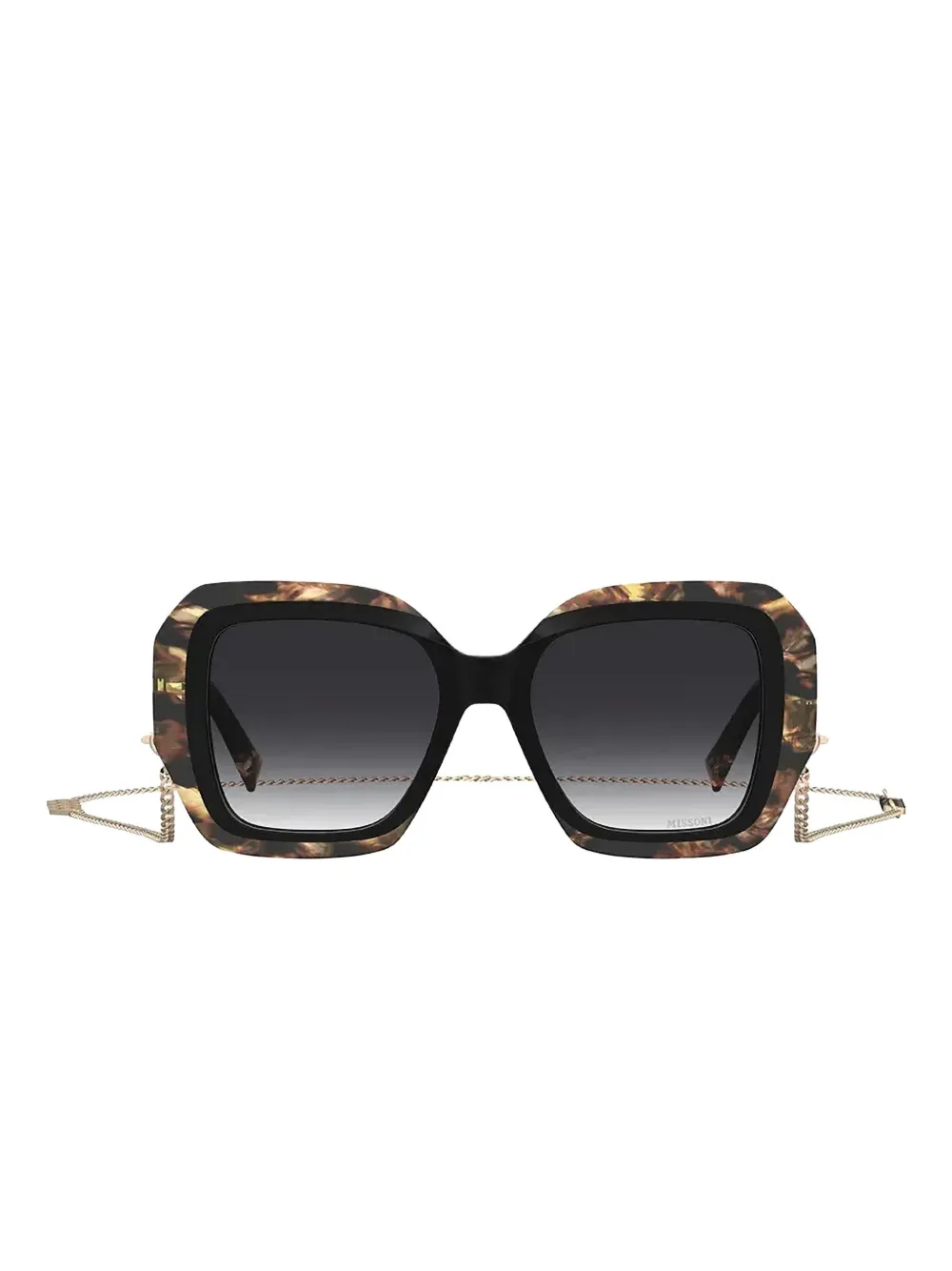 

Солнцезащитные очки в квадратной оправе MISSONI EYEWEAR, черный