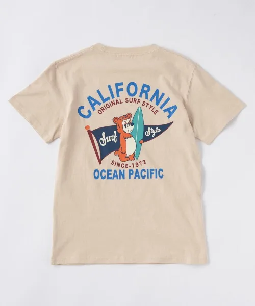 Детская футболка Ocean Pacific с принтом бежевая