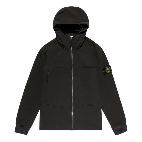 

Куртка badge logo shell jacket 'black' Stone Island, черный