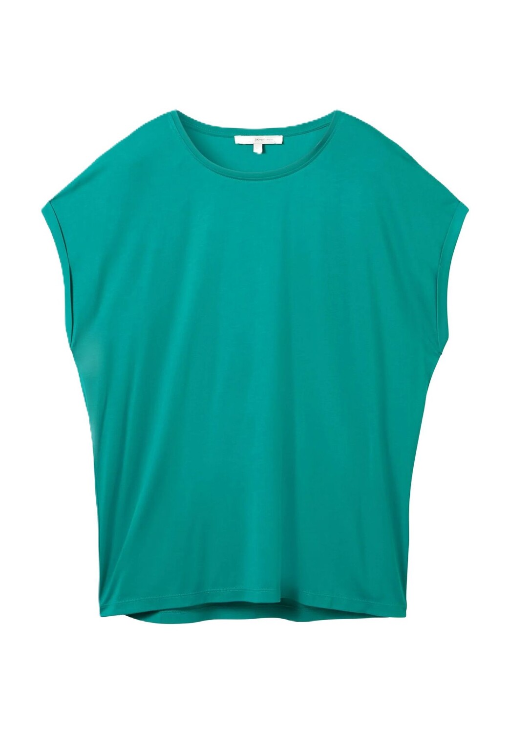 

Рубашка, круглый вырез, свободный крой, женская DENIM TOM TAILOR, цвет 35914 Jade Green