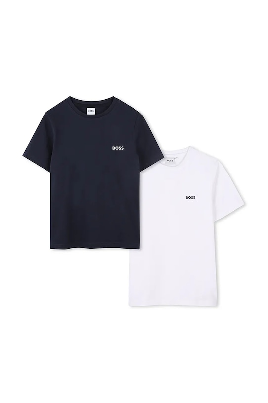 

Детская хлопковая футболка, упаковка 2 шт. Boss, темно-синий