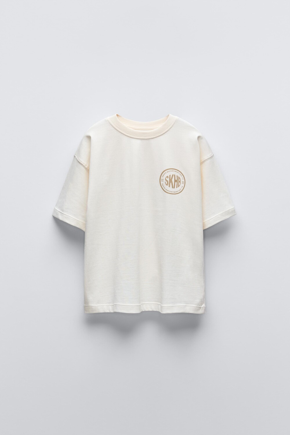 

Футболка с логотипом ZARA, экрю