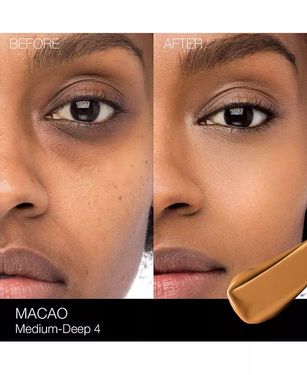 Стойкая тональная основа с естественным сиянием, 1 унция. Nars, macao (md4 - medium-deep to deep with warm undertones, and an olive tone) — фото 3