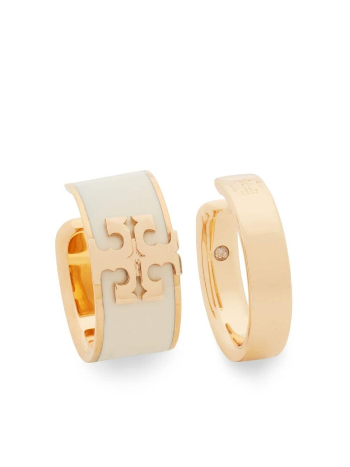 

Комплект эмалевых каффов Kira Tory Burch, нейтральный цвет