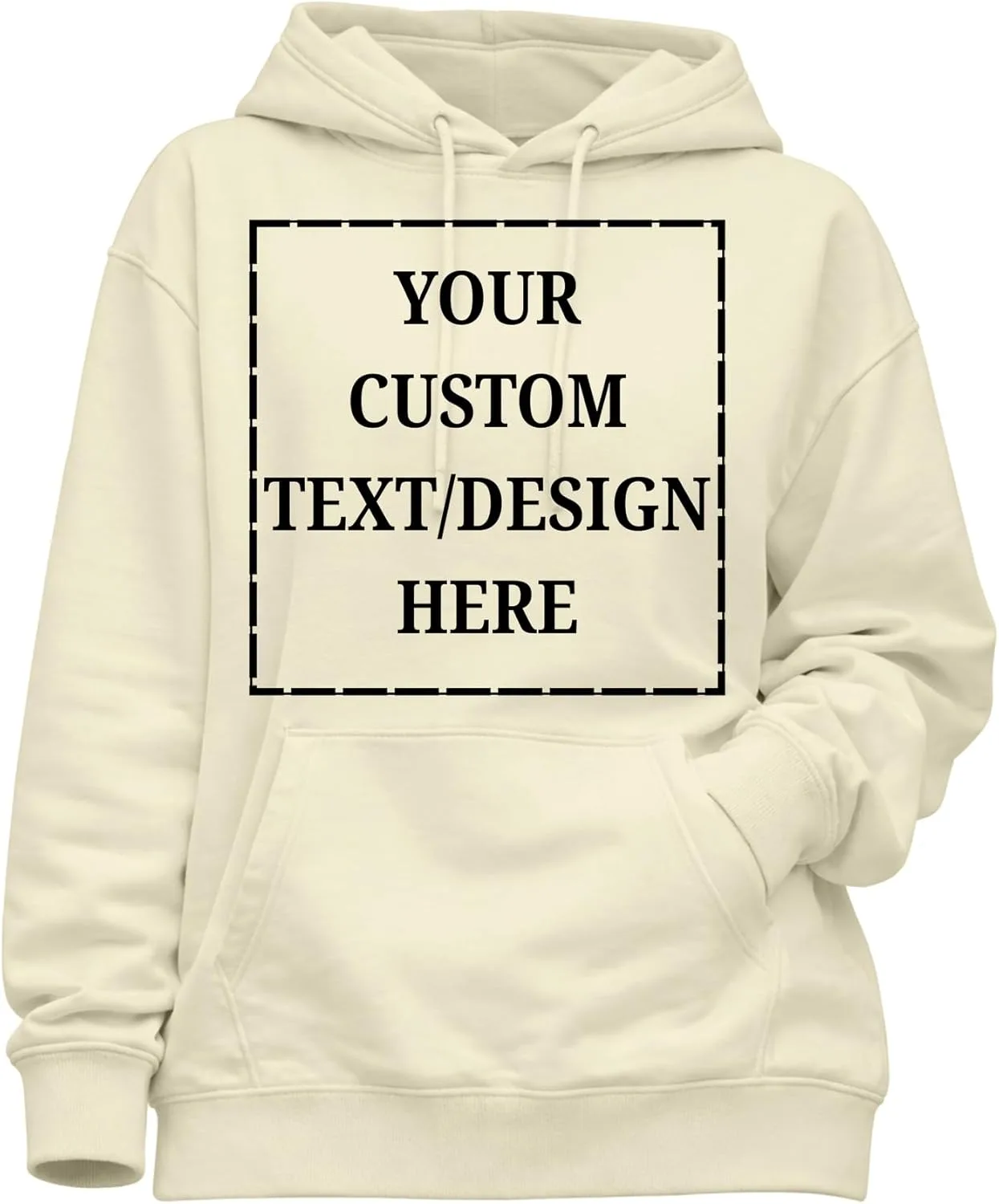 

Мужская и женская оверсайз худи с капюшоном | Создай свой текст или дизайн | Хлопковый флис FASHIENT