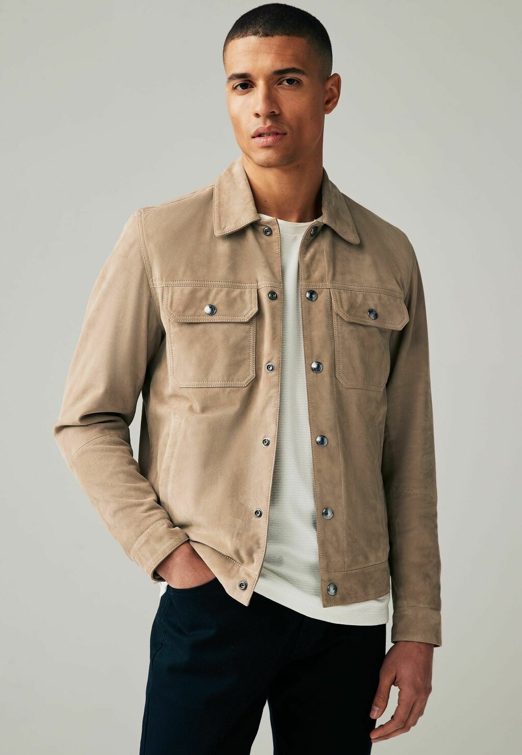 

Кожаная куртка REGULAR FIT Next, цвет Neutral
