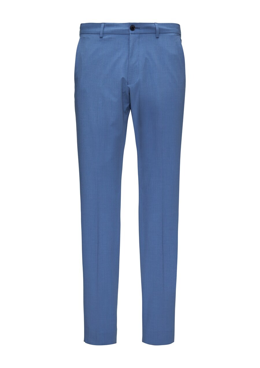 

Тканевые брюки s.Oliver BLACK LABEL Slim fit Pleated Pants, пыльно-голубой